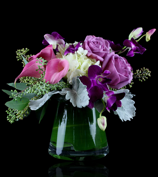 seasonal flowers with purple and pink flowers